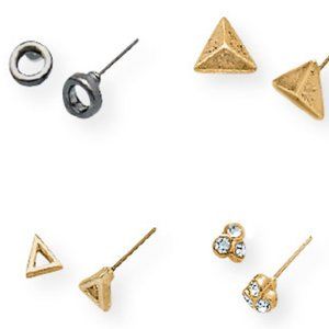 Earrings 6 Pairs Premier Designs NWT Gold Silver
